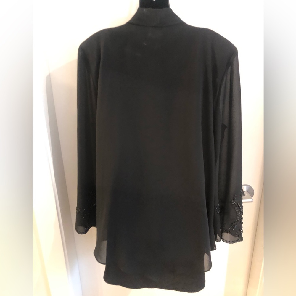 COPY - 2 PC Nygard Dress Pant & Jkt 12 Set Black w Sequinned Flame Detail on Pa… - Picture 16 of 16